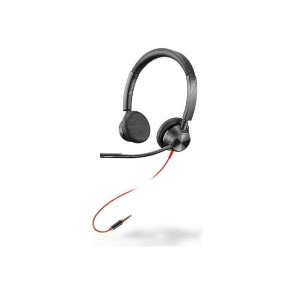 Headsetmikrofon - trådbunden - USB, 3,5 mm-uttag - HP Inc. - Poly Blackwire 3225 - Blackwire 3200-serien - headsetmikrofon - on-ear - trådbunden