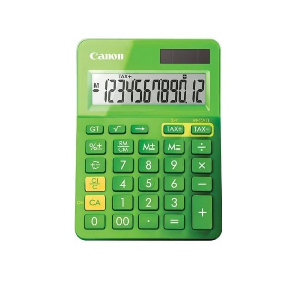 CANON Desktop-kalkylator LS-123K - 12 siffror - Solpanel, batteri - Metallic grön
