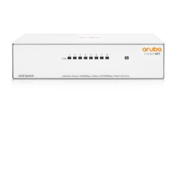 HPE Aruba Instant On 1430 8G Switch - Switch - ohanterad - 8 x 10/100/1000 - stationär, väggfäste - BTO
