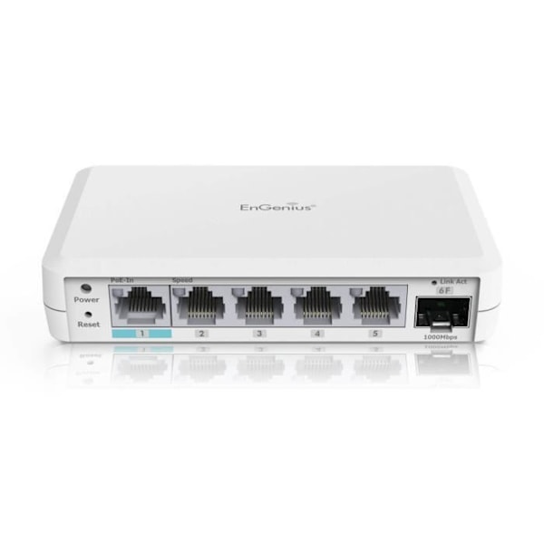 EnGenius EXT1106 L2 Gigabit Ethernet Nätverksswitch 5 portar PoE Cloud Vit