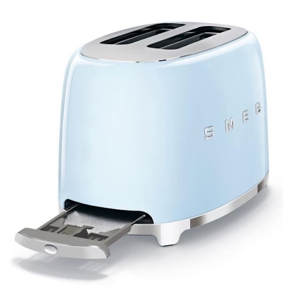 Blå brödrost 950W - SMEG - 2 skivor - 6 bryningsnivåer Blå