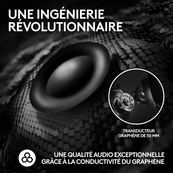 Gaming headset - Trådlös - Logitech G - Pro X 2 - Med mikrofon - Svart