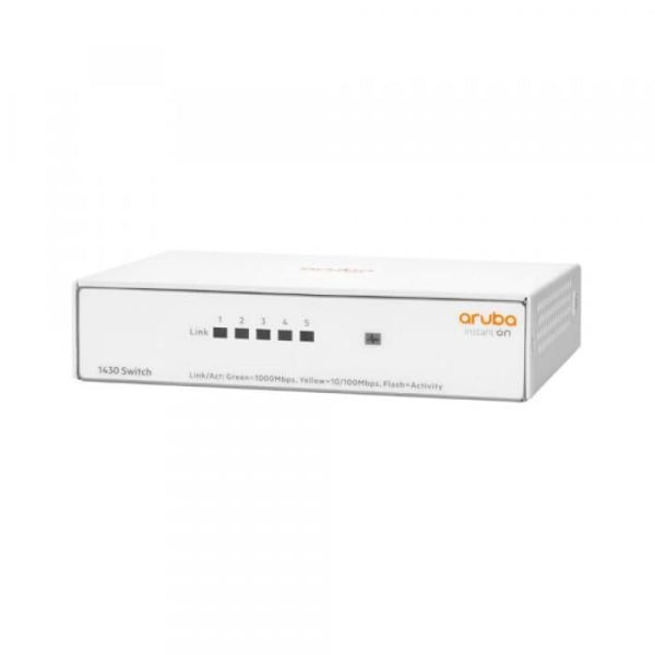 Switch - HPE - R8R44A - 10 Gbit/s - 5 RJ-45-portar - 12W vit