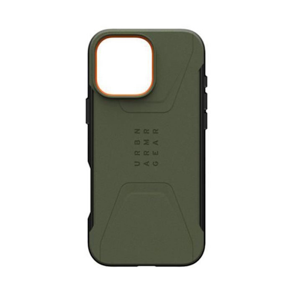 Coque - UAG - Civil - iPhone 16 Pro Max - Rutschfests - Hexagonal Mönster - Olivgrön Grön