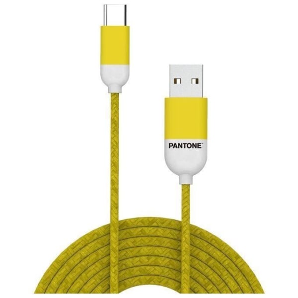 CELLY PTTC0015Y Pantone Type C-kabel, 2,4 A-utgång, 1 m längd, gul