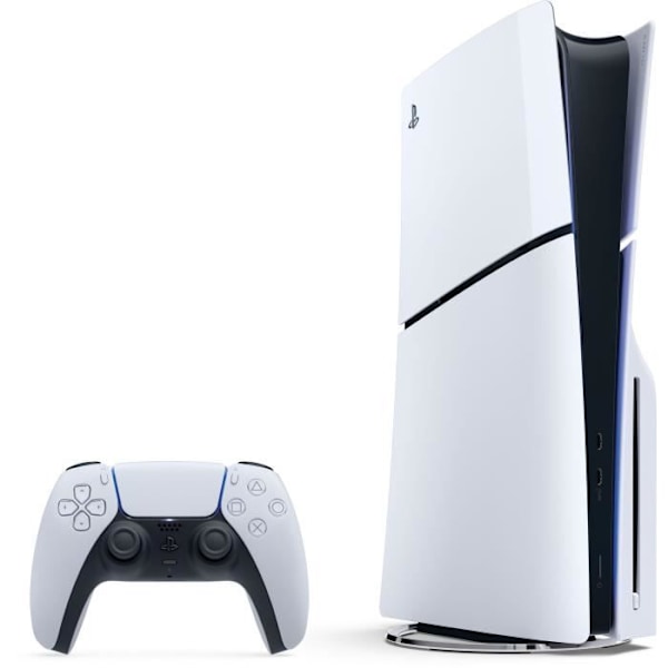 Paket PS5 Standard: Konsol PlayStation 5 (Slim-modell) + Astro Bot (Kod) vit svart