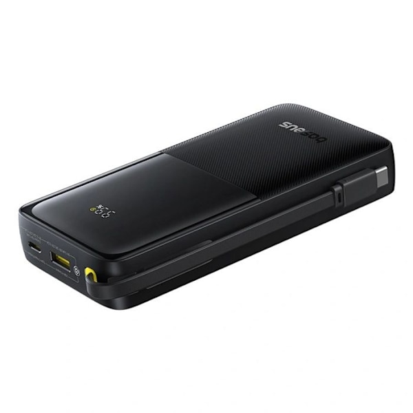 Batteri 20 000 mAh, 20 W, inbyggd C-typ kabel - Baseus Bipow 2 (P10077101113113-01) - Svart