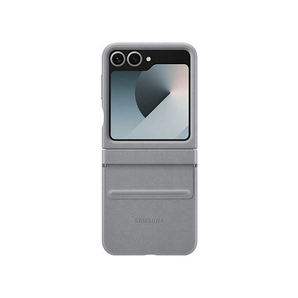 Coque - Kindsuit - Galaxy Z Flip 6 - Äkta läder - Grå - Mjuk Grå