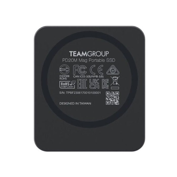 Team Group PD20M 2TB Extern SSD Disk Bärbar 2000MB/s USB-C 3.2 Gen2x2 Svart