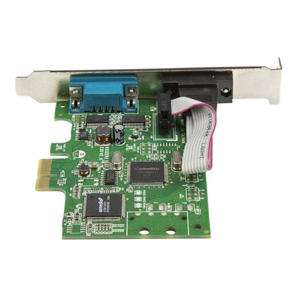 STARTECH 2-portars DB9 RS232 seriellt PCI Express-kort - seriell PCIe-adapter med dubbla spår 16C1050 UART - PCI Express x1