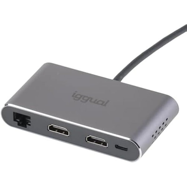 Typ C Hub - IGGUAL - 8 i 1 - 2 x HDMI - 2 x USB - RJ45 - PD100 W
