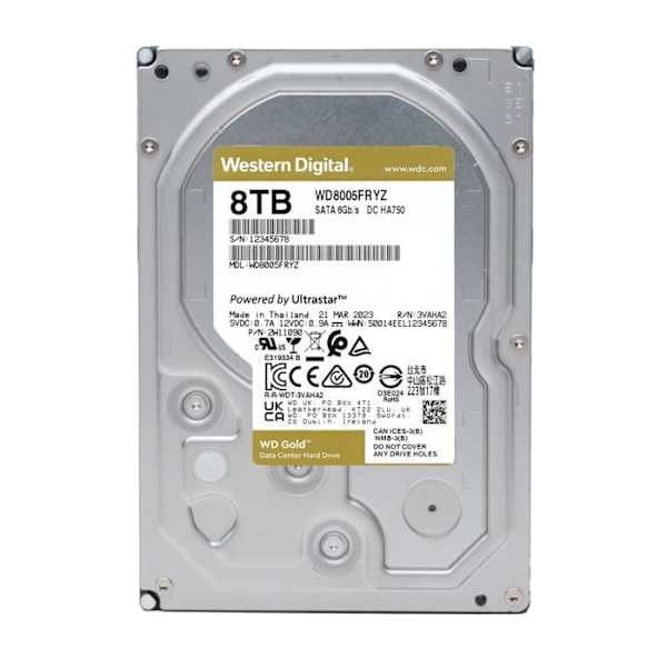WD Gold WD8005FRYZ - skiva d