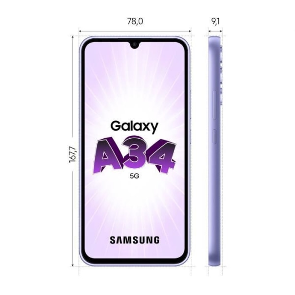 SAMSUNG Galaxy A34 5G Lavendel 128GB