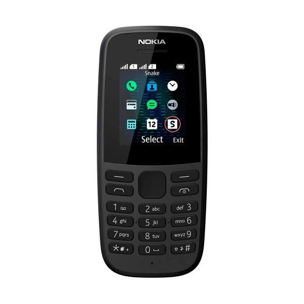 Mobiltelefon - NOKIA - 105 - Svart - GSM - Dual SIM - 800 mAh batteri