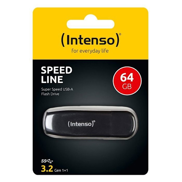 USB-nyckel - INTENSO - Speed Line 3.2 - 64GB - Svart Svart
