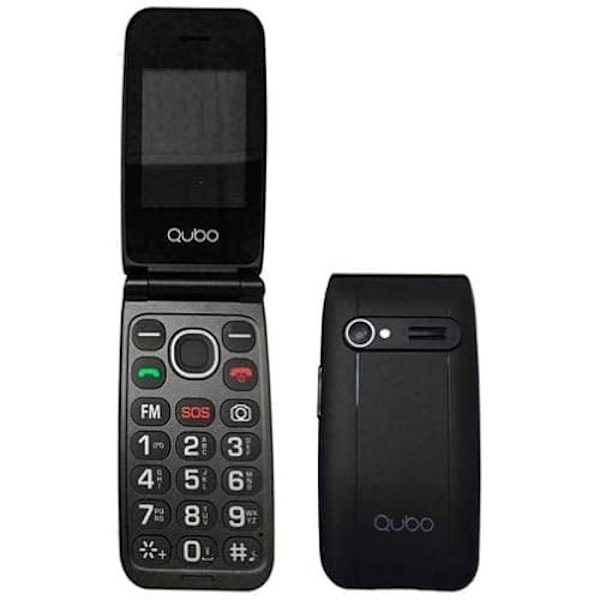 Connected klocka - QUBO - Neonw - Svart - 2,4 tum - Unisex Svart