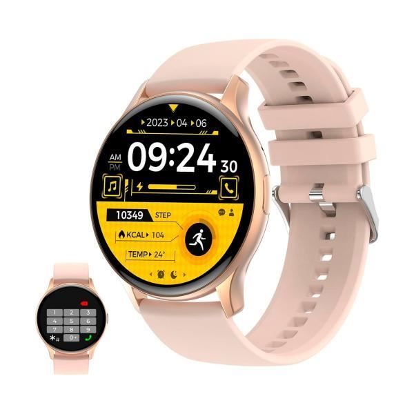Rosa KSIX Core 1,43" Round Dial Smartwatch med 1,43" AMOLED Multi-Touch Display, Bluetooth 5.0-anslutning,