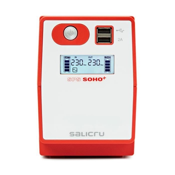 SALICRU SPS 650 SOHO inverter - Line-interactive - 650VA - 3 IEC-uttag - 2 års garanti