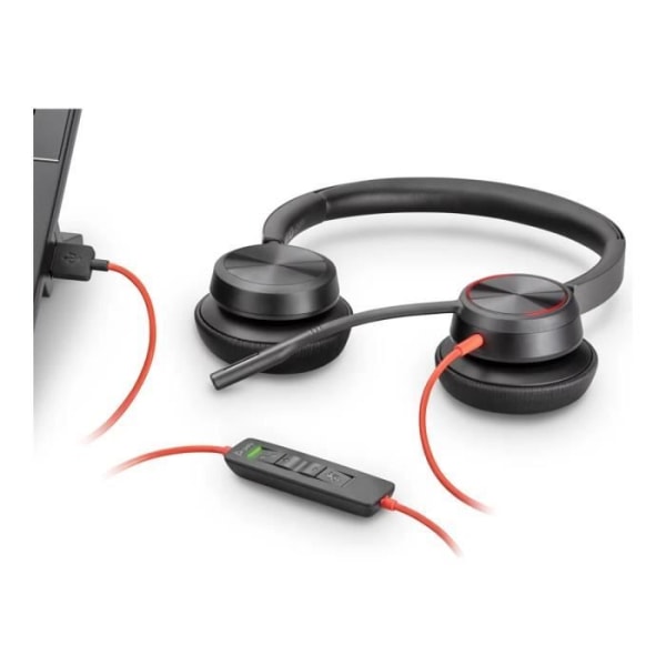 Headsetmikrofon - trådbunden - 3,5 mm-uttag, USB-A - HP Inc. - Poly Blackwire C5220 - Blackwire 5200-serien - headsetmikrofon - on-ear -