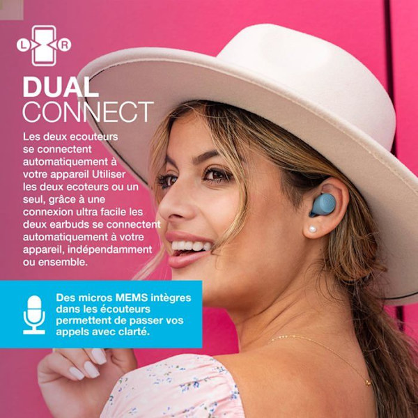 Trådlösa hörlurar - jlab - Go Air Pop - Bluetooth - In-ear - Svettsäker Blå
