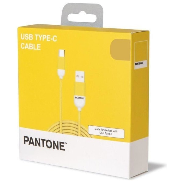 CELLY PTTC0015Y Pantone Type C-kabel, 2,4 A-utgång, 1 m längd, gul