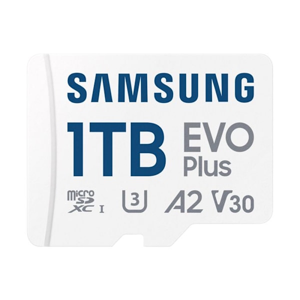 Samsung EVO PlusMB-MC1T0SA - Flash-minneskort (microSDXC till SD-adapter ingår) - 1 TB - A2 / Video Class V30 / UHS-I U3 /