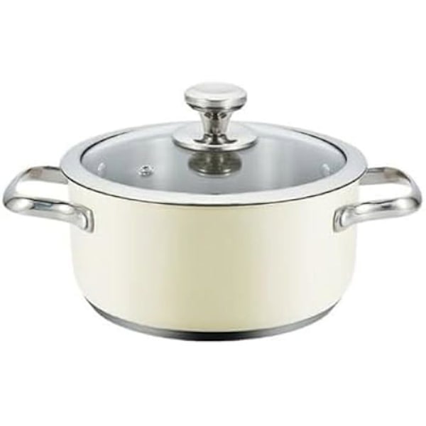 Kastrull - HAEGER - Modell S77185626 - Beige - Ø 18 cm - Lock medföljer Flerfärgad