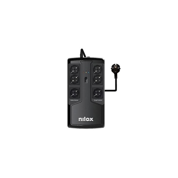 UPS-kontinuitetsgrupp - NILOX - NXGCLIO8501X5V2 - 850 VA - 595 W - Linjeinteraktivitet Svart