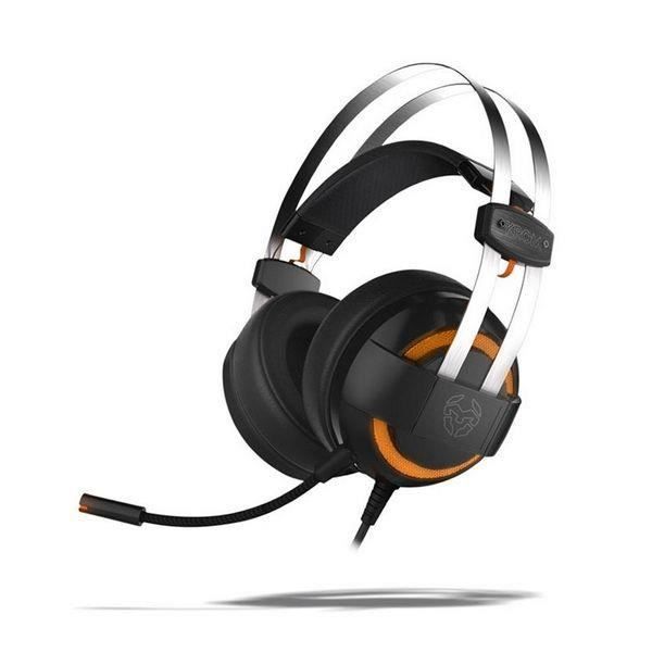 Headset med Micro Gaming KROM Kode 7.1 Virtual NXKROMKDE - Svart