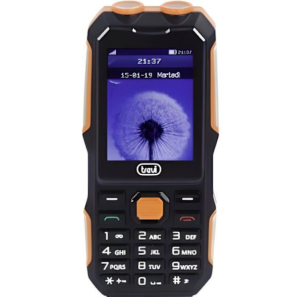 FORTE 70 TREVI STÖTSÄKER GSM-TELEFON svart och orange
