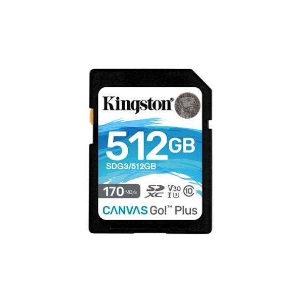 SD-kort - Kingston - Canvas Go! Plus - 512GB - 170 Mo/s - C10 UHS-I U3 V30