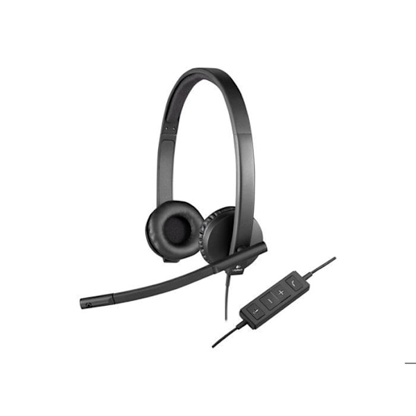 Binaural hörlurar - Logitech - H570e - Svart - USB - Andningsljuddämpning