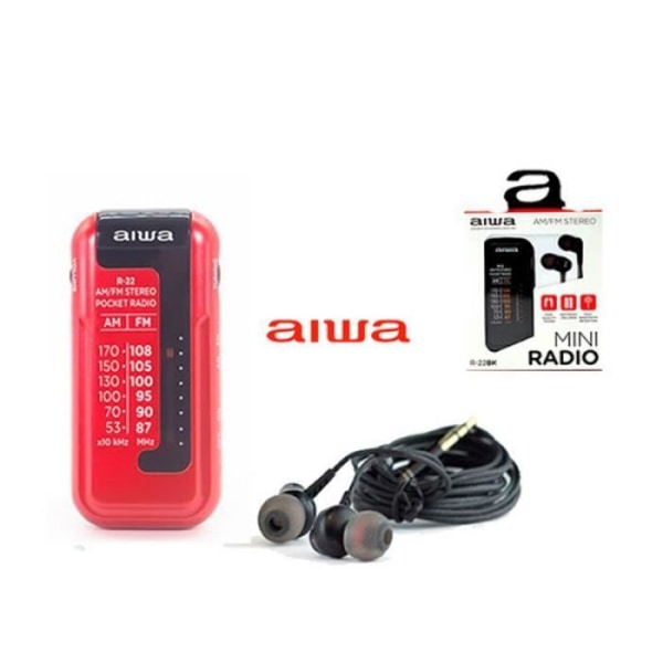 Transistorradio Aiwa R22RD ROJO Röd AM/FM Mini