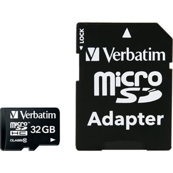 32GB Class 10 Micro SDHC-minneskort med gratis SD-adapter