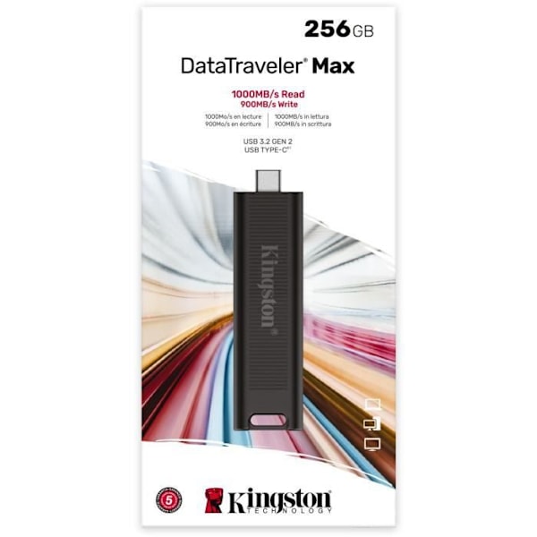 USB-nyckel - KINGSTON - DataTraveler Max 256GB - USB 3.2 Gen 2