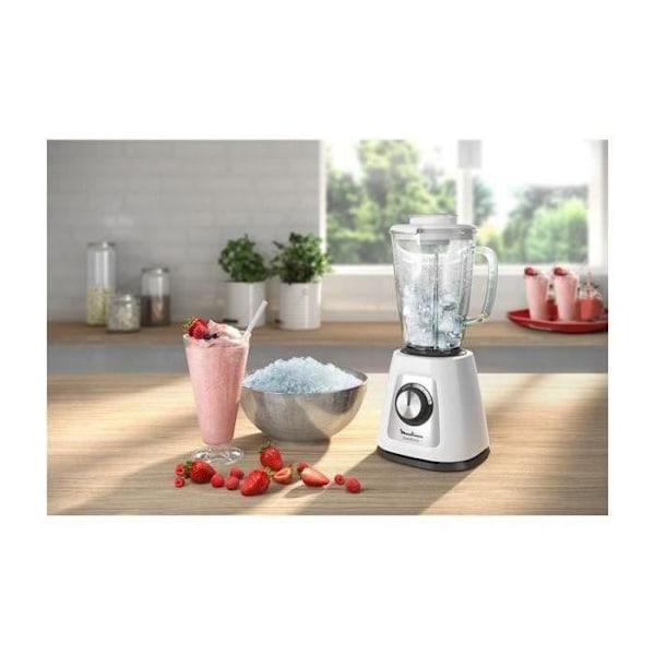 Blender - MOULINEX - BlenderForce Glas - 1,75 L - 800W - Vit - LM430110