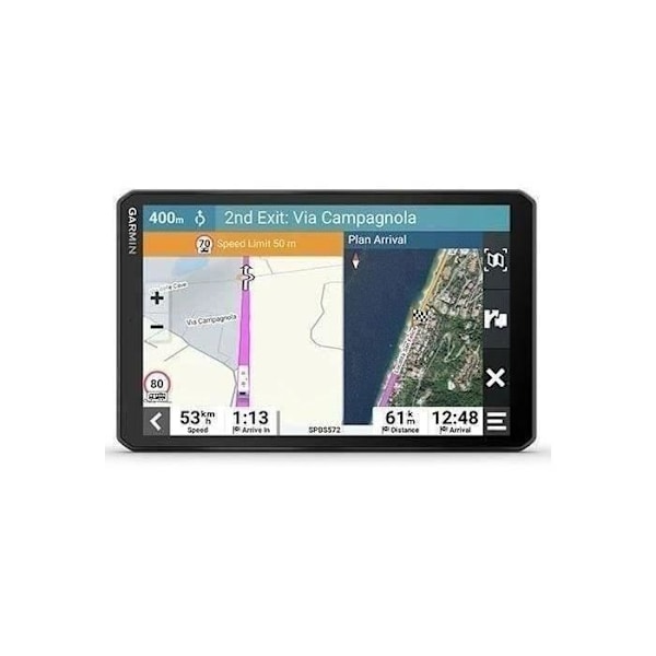 GARMIN Camper 895 GPS - 8" skärm - Personliga rutter - Specifika varningar Svart