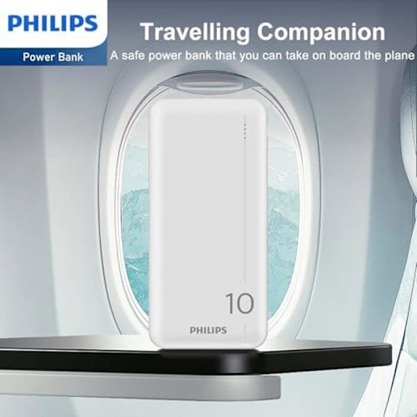Extern Batteri - PHILIPS - Powerbak DLP1810NW - 10000 mAh - 2 portar - 5 Volt