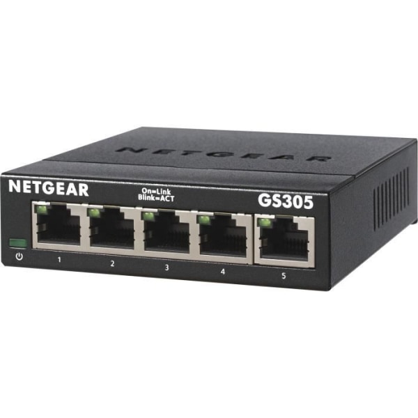 NETGEAR GS305-300PES 5-portars Gigabit Metal Ethernet Switch (10/100/1000)