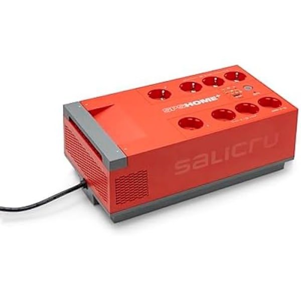 UPS - SALICRU - SPS 1000 HOME+ - 1000VA - Överspänningsskydd - AVR - 8 vinklade uttag Röd