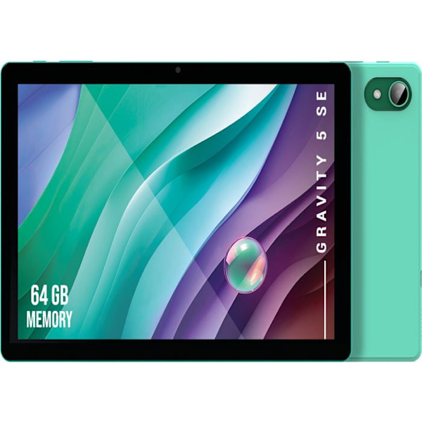 SPC GRAVITY 5 SE - 10-tums surfplatta, Octa-Core, 5000 mAh, 4 GB RAM, 64 GB lagring, föräldrakontroll, Android 13 - Mint