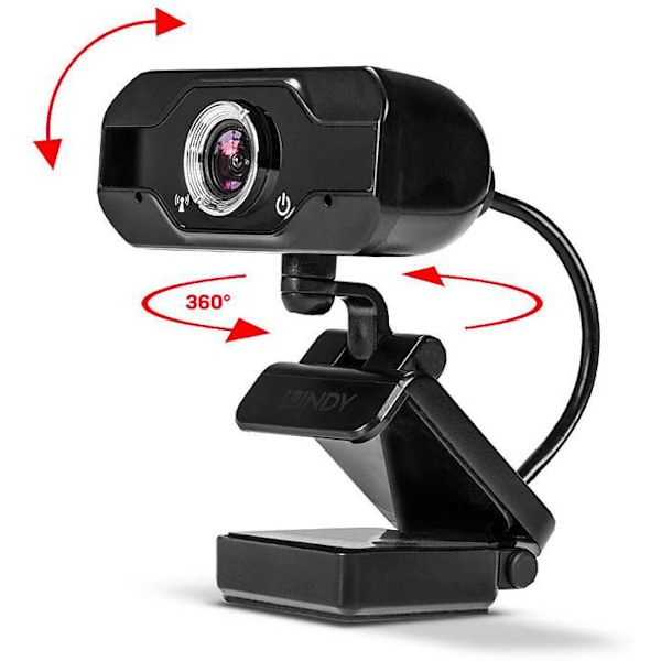 Full HD 1080p webbkamera med mikrofon Svart