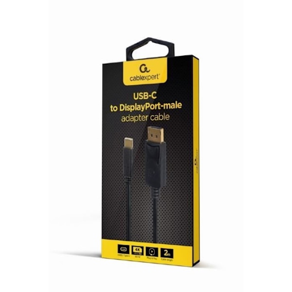 GEMBIRD A-CM-DPM-01 USB-grafikadapter - Svart - 2 m - Skärmad