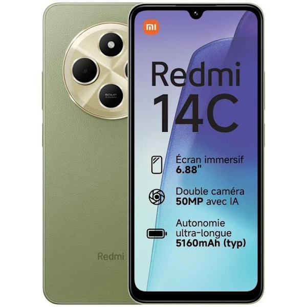 Xiaomi Redmi 14C Vert (8 Go / Grön