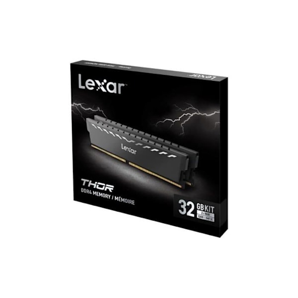 Lexar THOR Gaming 32GB [2x16GB 3200MHz DDR4 CL16 DIMM] Svart - LD4BU016G-R3200GDXG