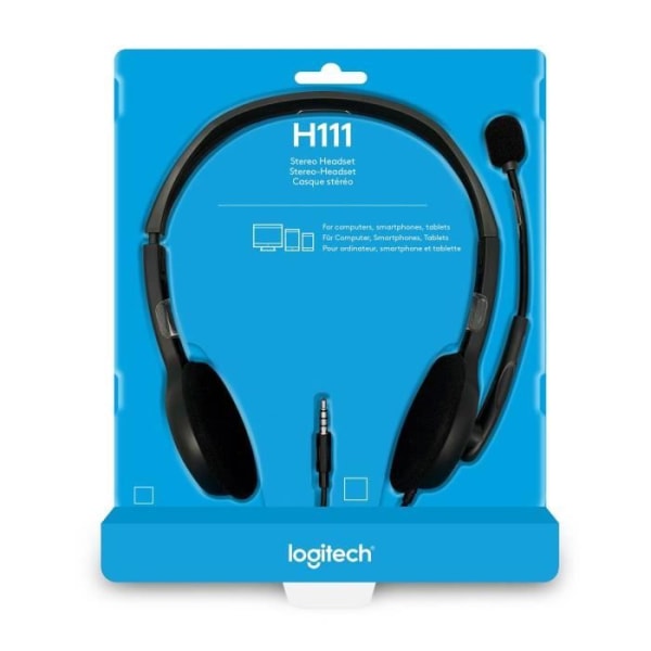 LOGITECH - Wired Stereo H111 Headset - Grå