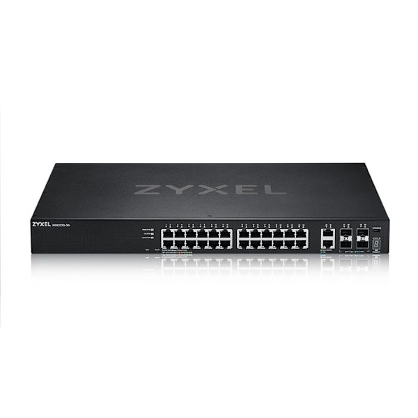 Switch - ZYXEL - XGS2220-30 - 24 portar - 6 10G uplink - L3 Access och stapling