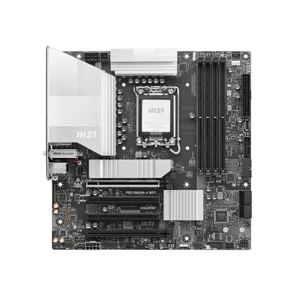 Moderkort - MSI - PRO B860M-A WIFI - LGA 1851 - DDR5 8600+MT/s OC - PCIe 5.0 x16