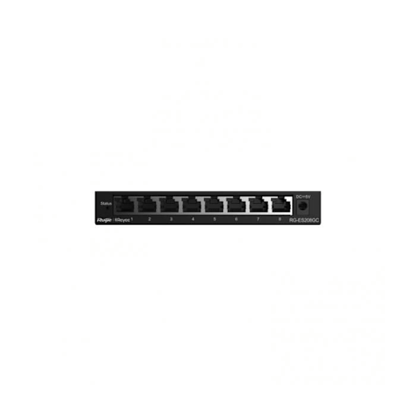 RUIJIE REYEE RG-ES208GC SWITCH BORDSVEN 5 PORTAR 10/100 MBPS Grå