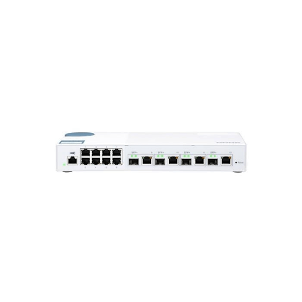 Switch - QNAP - QSW-M408-4C - Hanterad - 8 x 10/100/1000 - 4 x 10G SFP+ Vit
